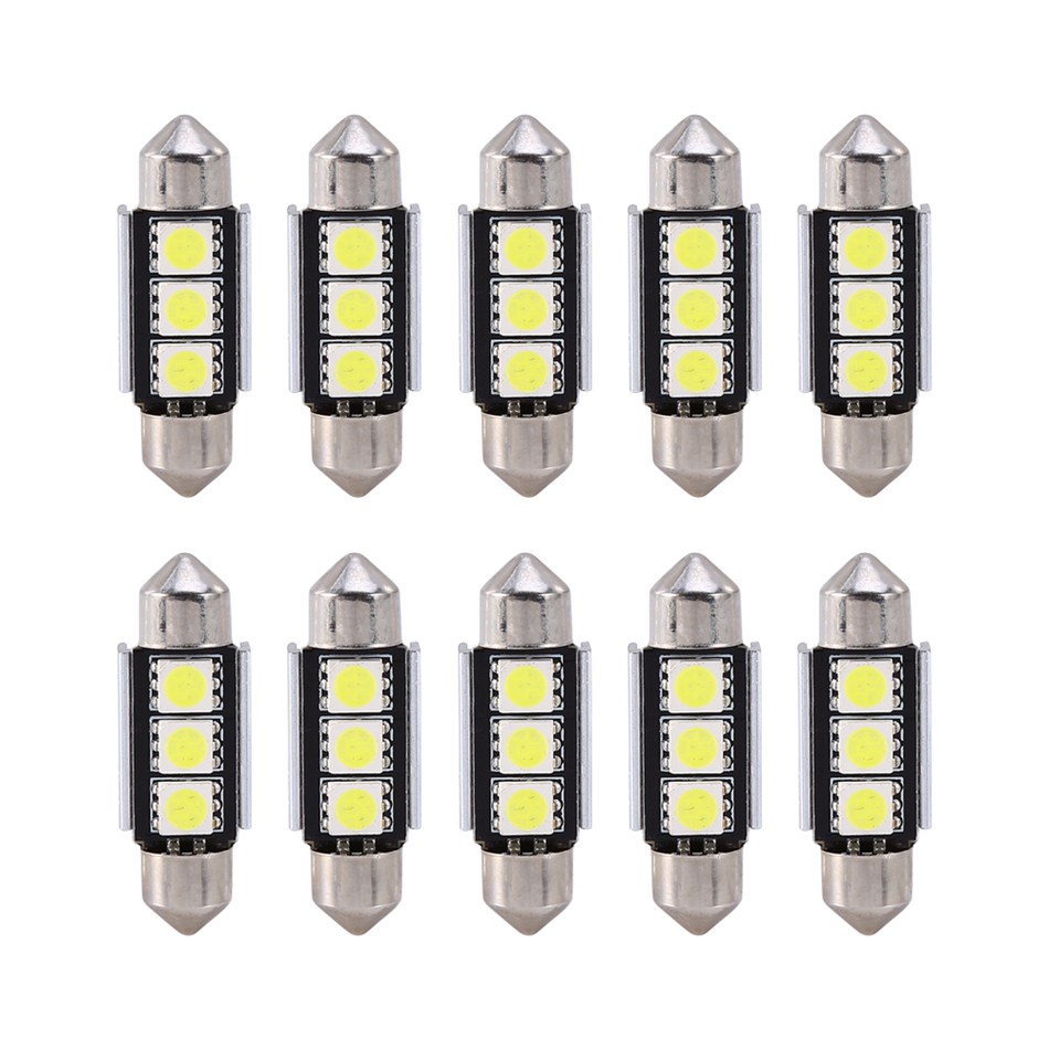 10PCS/Set Car Auto 36mm CANBUS Error Free 3 LED 5050 SMD 6418 C5W License Plate Dome Led Light Bulb
10PCS/Set Car Auto 36mm CANBUS Error Free 3 LED 5050 SMD 6418 C5W License Plate Dome Led Light Bulb