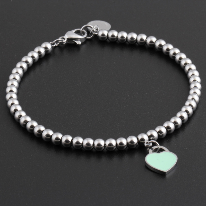 Titanium Steel Bracelets classic Jewelry Heart Bracelet For Women Charm beads Bracelet pulseiras Jewelry, Golden;silver
Titanium Steel Bracelets classic Jewelry Heart Bracelet For Women Charm beads Bracelet pulseiras Jewelry, Golden;silver