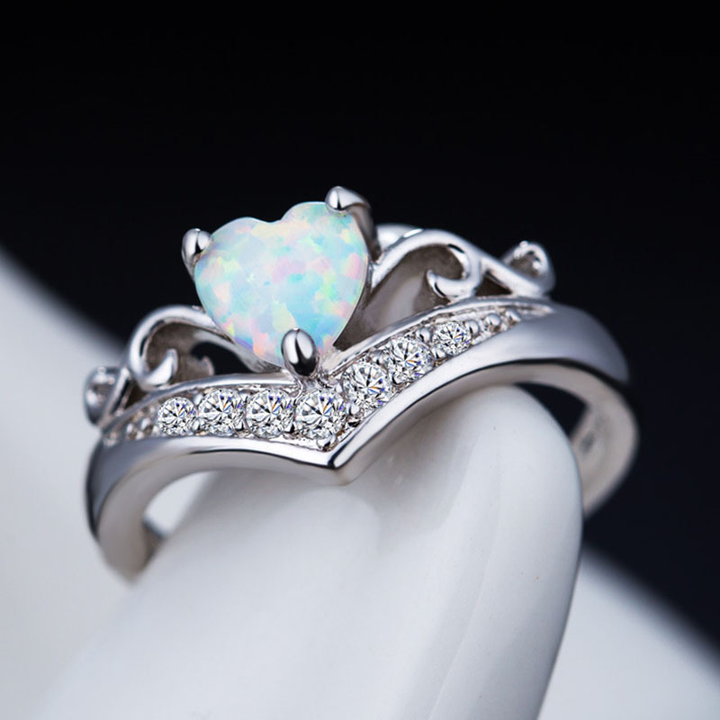 Opal Diamond Heart Ring women wedding engagement rings fashion jewerly gift 080354, Golden;silver
Opal Diamond Heart Ring women wedding engagement rings fashion jewerly gift 080354, Golden;silver