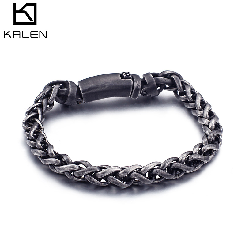 Men's Bracelet 220MM Grey Titanium Chain Stainless Steel Bracelets Male Jewelry Easy Clasps Quality Product KALEN
Men's Bracelet 220MM Grey Titanium Chain Stainless Steel Bracelets Male Jewelry Easy Clasps Quality Product KALEN