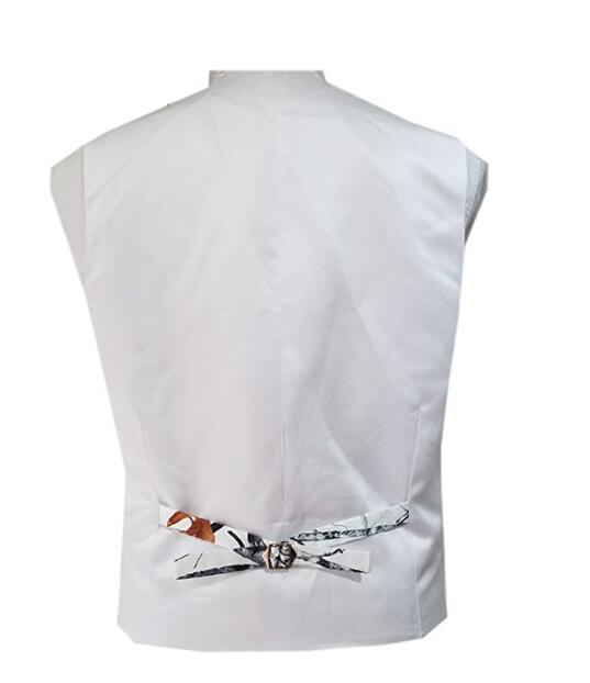 2022 White Camo Print Groom Vests For Wedding Casual Camouflage Slim Fit Mens Waistcoat Dress 2 piece set Vest And Bow Custom Made Plus Size