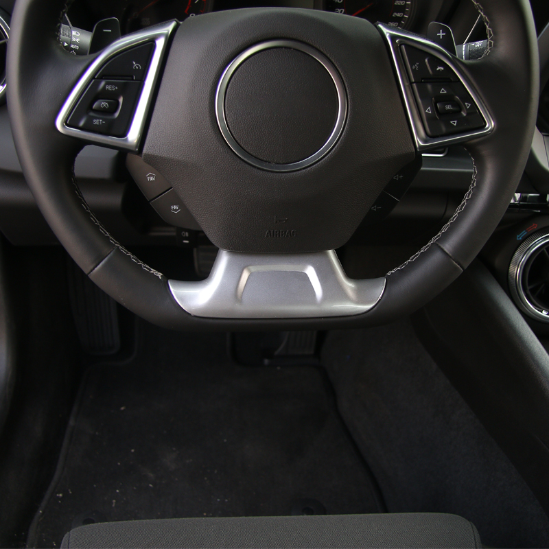 Car styling ABS Car Steering Wheel Decoration Cover Trim For Chevrolet Camaro Auto Interior Accessories