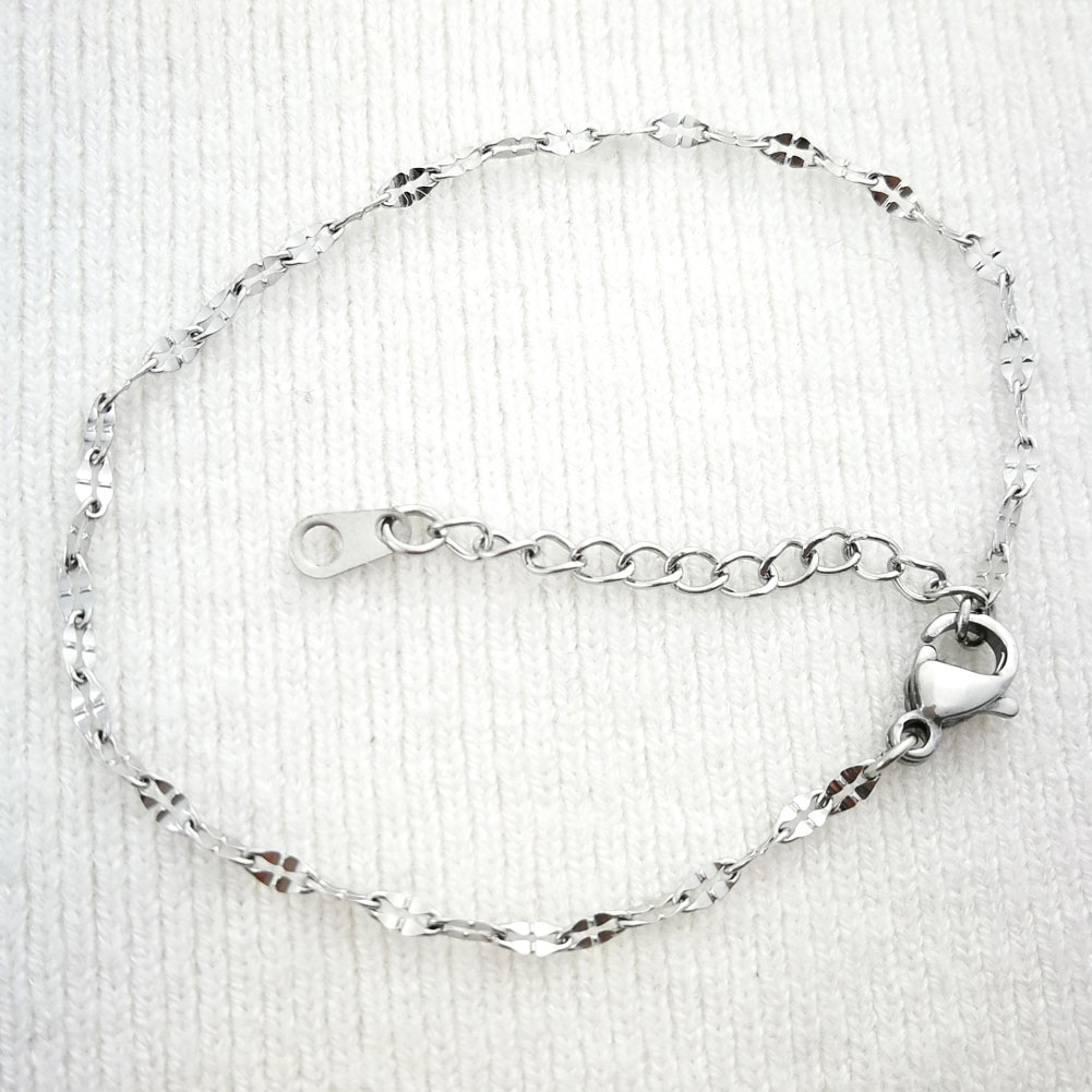 Silver tone Elegant Women lady girls Bracelet ankle chain 19cm-28cm gift jewelry never fade B200, Black
Silver tone Elegant Women lady girls Bracelet ankle chain 19cm-28cm gift jewelry never fade B200, Black