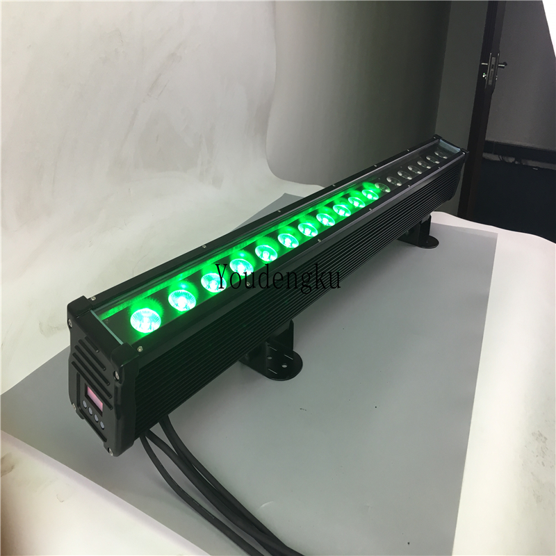 4pieces 10w point control wall washer linear led 18x10w rgbw 4in1 dmx waterproof dimmable outdoor led lights wall washer