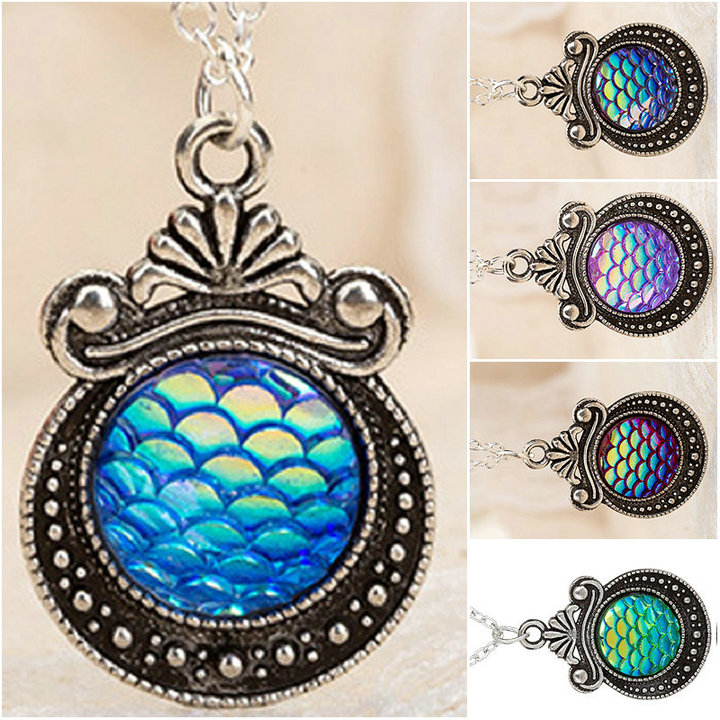 Free shipping Women's Fish/Dragon Scale Mermaid Bling Mirror Silver Vintage Flowers Gem Pendant Necklace for Drusy Lady Jewelry
Free shipping Women's Fish/Dragon Scale Mermaid Bling Mirror Silver Vintage Flowers Gem Pendant Necklace for Drusy Lady Jewelry
