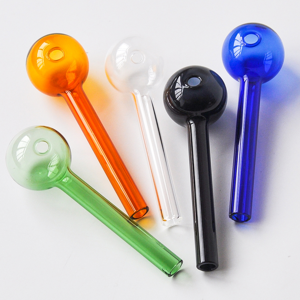 4inches Oil Burner Glass Pipes Spoon Hand Pipe Smoking Accessories water bongs