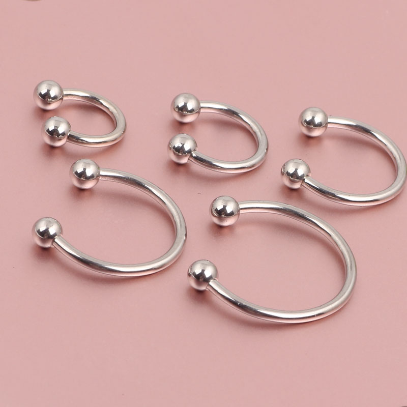 Nose pin N07 100pcs Stainless Steel Body Piercing Jewelry Nose Ring Jewelry Plastic Nose Rings Piercings N19