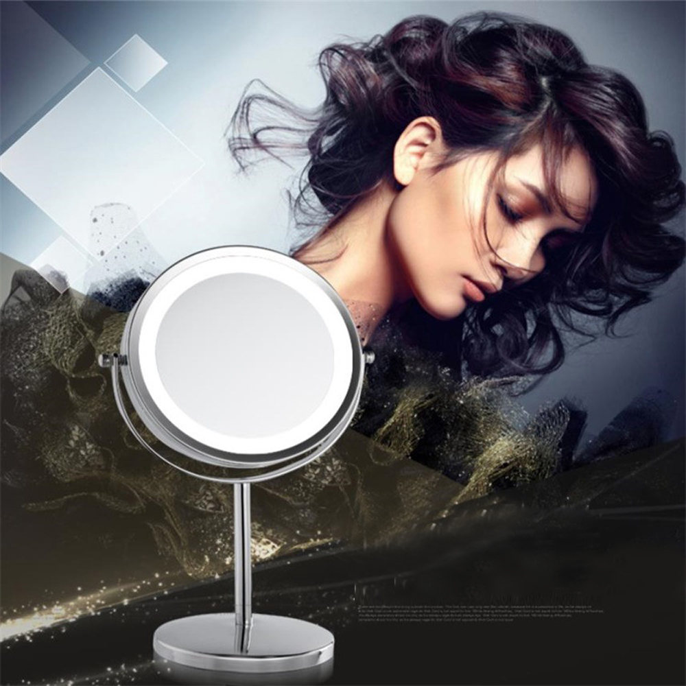 Nice Metal Frame Round 360 Degree Rotating LED Makeup Mirrors Desk Table Makeup Mirror Double Sides Magnify Mirror 6inch7inch
Nice Metal Frame Round 360 Degree Rotating LED Makeup Mirrors Desk Table Makeup Mirror Double Sides Magnify Mirror 6inch7inch