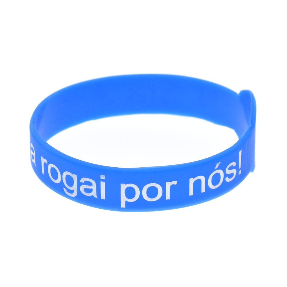 1PC N. Sra. aparecida rogai por nos Silicone Wristband Watch Shape Trendy Decoration Rubber Jewelry Adult Size