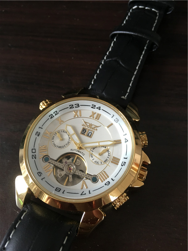 JARAGAR watch New Style Watches Multiple colors Mechanical Auto Date Tourbillon Mens Wrist Watch JR02