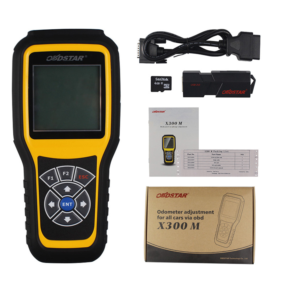 OBDSTAR X300M OBDII Vehicle Odometer Adjustment Function Mileage Correction Diagnose Tool Update Online By TF Card