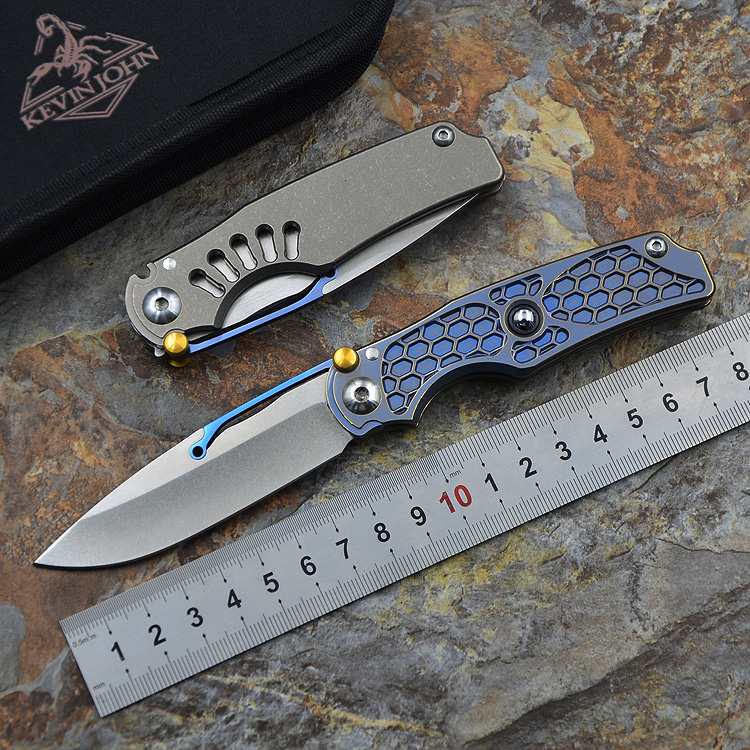 Kevin john pocket collection knife VENOM Tilock M390 Stainless steel Fold Blade titanium Outdoor camping pocket knife with nylon sheath
Kevin john pocket collection knife VENOM Tilock M390 Stainless steel Fold Blade titanium Outdoor camping pocket knife with nylon sheath
