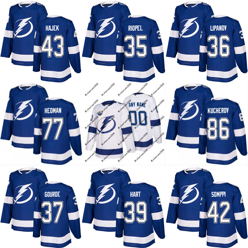 New Season 35 Nicola Riopel 36 Alexei Lipanov 37 Yanni Gourde 39 Brian Hart 43 Libor Hajek Tampa Bay Lightning Custom Hockey Jersey, Black;red
New Season 35 Nicola Riopel 36 Alexei Lipanov 37 Yanni Gourde 39 Brian Hart 43 Libor Hajek Tampa Bay Lightning Custom Hockey Jersey, Black;red