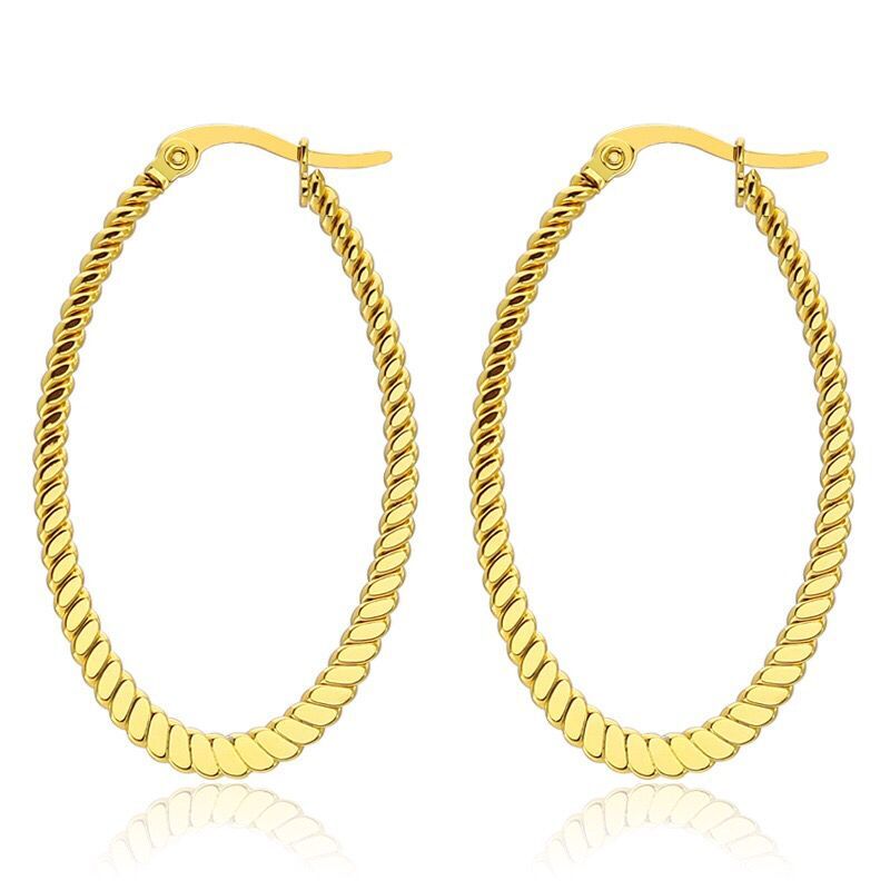 Wholesale (514E) Titanium steel Oval Circle Hoop Earrings For Women Jewelry no stone Gold / White Color, Golden;silver
Wholesale (514E) Titanium steel Oval Circle Hoop Earrings For Women Jewelry no stone Gold / White Color, Golden;silver