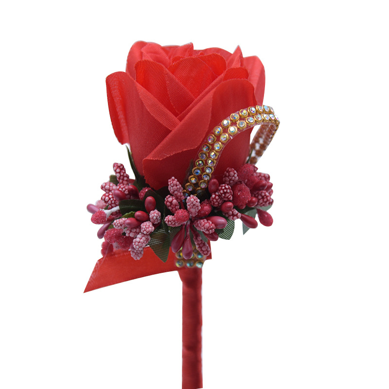 2021Handmade Corsages for the Groom Groomsmen Party Prom Vests Suit wedding suits for men wedding suit grooms men Rose Flowers 10 colors