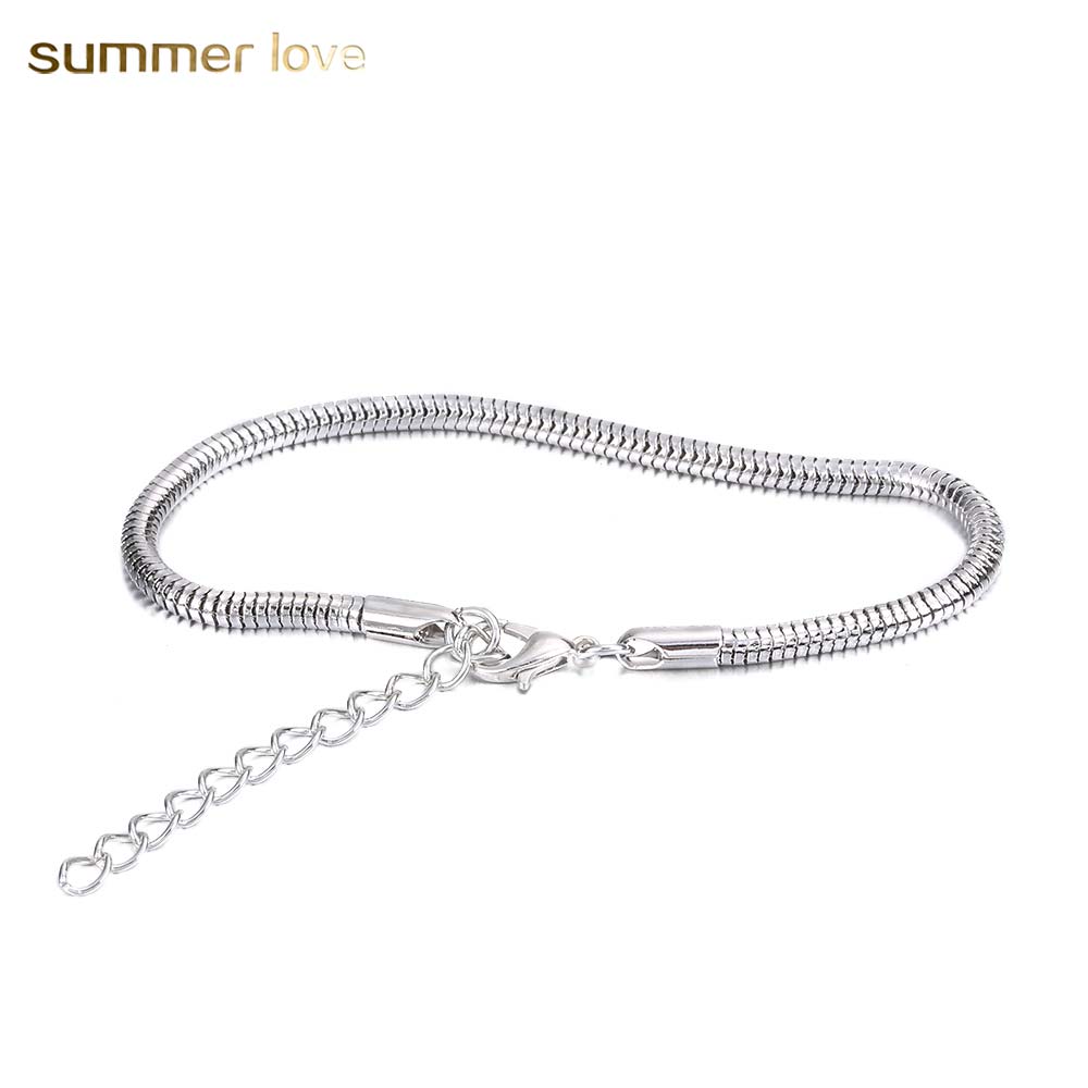 High Quality Silver Plated Snake Chain Men Women Bracelets Punk Style Adjustable Size Chain Bracelets for Diy Jewelry Charm, Black
High Quality Silver Plated Snake Chain Men Women Bracelets Punk Style Adjustable Size Chain Bracelets for Diy Jewelry Charm, Black
