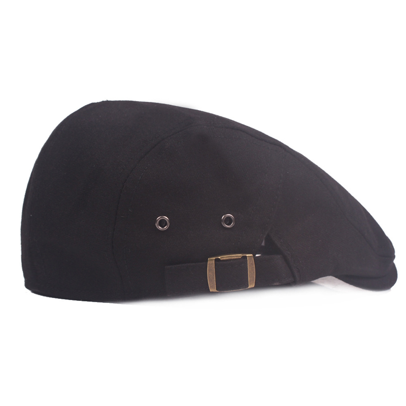 Leisure British Men Beret Wool Felt Newsboy Caps Solid European US Peaked Cabbie Cap Driving Casquette Forward Hats for Male