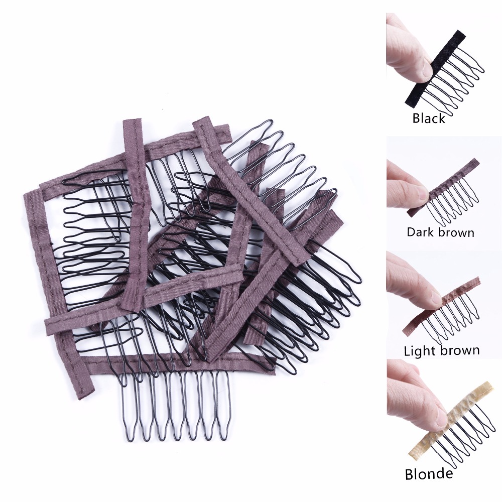 24 pcs/lot 4 Colors lace Wig clips Steel 7 tooth Polyester durable cloth wig combs for hairpiece caps wig Accessories tools
24 pcs/lot 4 Colors lace Wig clips Steel 7 tooth Polyester durable cloth wig combs for hairpiece caps wig Accessories tools