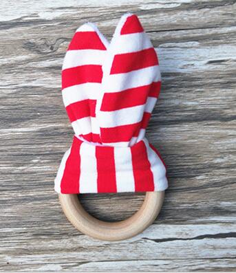 New Baby Teether Wooden Ring Baby Molars Teeth Training Toys Infants Hand Rattles Newborn Babys' Gift Exercises Toys Teeth training toy KKA1