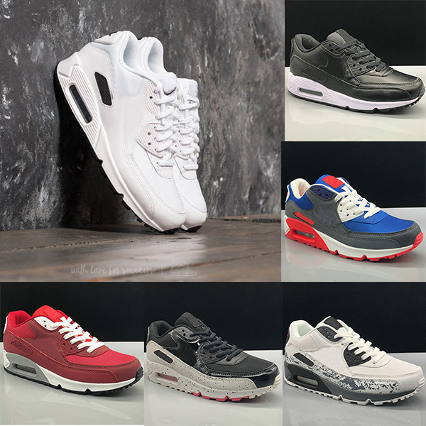 

2018 90 Sneakers Mens Shoes classic Soft Men women Running Shoes Black Red White Sports Trainer Surface Breathable Sports Shoes 36-45, 03