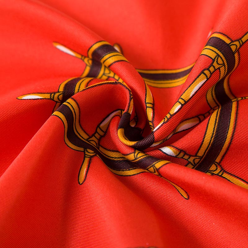 Striped Women Small 100% Silk Square Scarf Vintage Satin Print Foulard Femme Echarpe Ladies Neck Scarves 60*60CM Wholesale