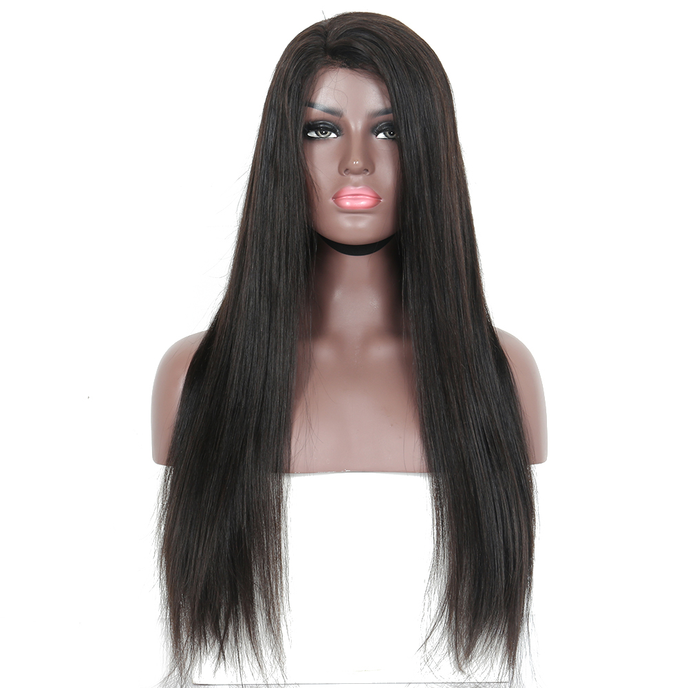 Full Lace Human Hair Wigs 9A Peruvian Virgin Hair Straight Full Lace Wigs For Black Women With Baby Hair