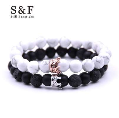 Couple Bracelet Charms Stone Beads Men Jewelry Crown Bracelets For Women Bangles Pulseira Masculina Bileklik Pulseira Feminina
Couple Bracelet Charms Stone Beads Men Jewelry Crown Bracelets For Women Bangles Pulseira Masculina Bileklik Pulseira Feminina