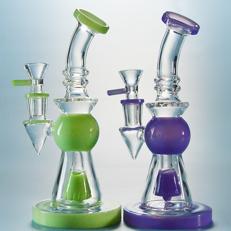 Short Neck Mouthpiece Heady Glass Bongs Hookahs Showerhead Percolator Pyramid Design Green Purple Dab Rigs With Bowl XL275
Short Neck Mouthpiece Heady Glass Bongs Hookahs Showerhead Percolator Pyramid Design Green Purple Dab Rigs With Bowl XL275