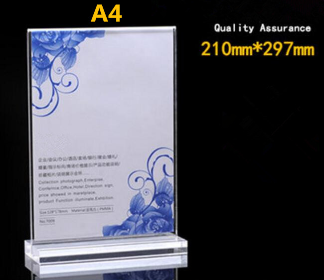 Multifunction A4 T type acrylic poster tag list menu holder clear double-sided display desk sign frame KTV hotel restaurant table label rack
Multifunction A4 T type acrylic poster tag list menu holder clear double-sided display desk sign frame KTV hotel restaurant table label rack