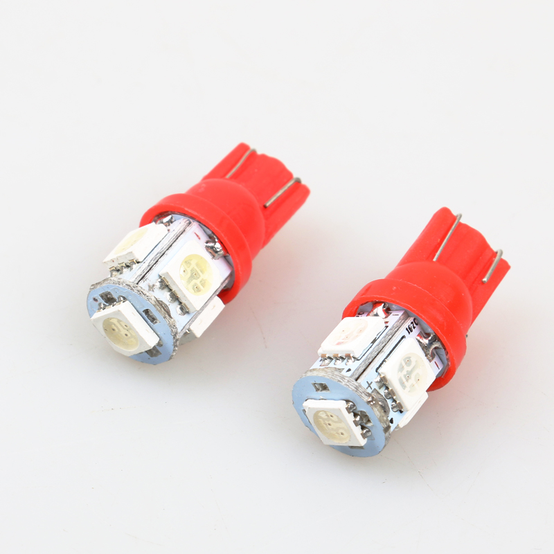 car styling Auto T10 5 LED 5050 W5W Wedge Door Parking Bulb Light Car 5W5 LED Dome Festoon C5W C10W License Plate Light