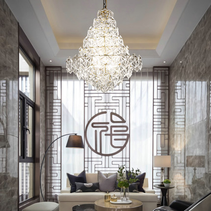 Modern Crystal Glass Chandeliers LED American Pendant Lights Fixture LED Dimmable Lamps Restaurant Dining Room Living Room Hanging Lamp