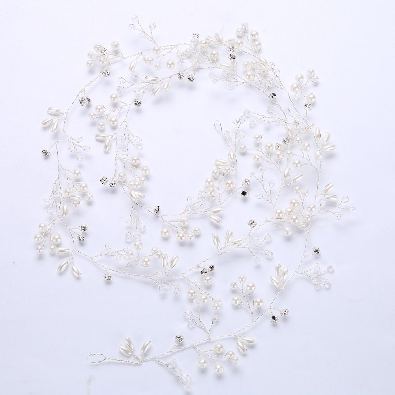 Wedding Bridal Crystal Fascinators Long Hair Chain Jewelry Rhinestone Crown Princess Queen Headdress Prom Gold Silver Hair Band Ac