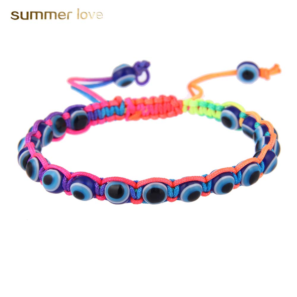Fashion handmade evil blue eye braided charm bracelet multicolor cheap lucky couuple rope bracelet jewelry gift for lover
Fashion handmade evil blue eye braided charm bracelet multicolor cheap lucky couuple rope bracelet jewelry gift for lover