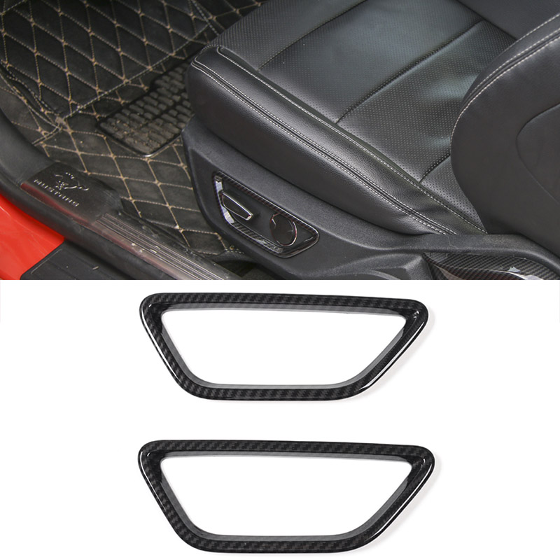 Car Seat Adjust Button Decoration Circle Cover Fit for Ford Mustang 2015-2016 High Quality Auto Interior Accessories