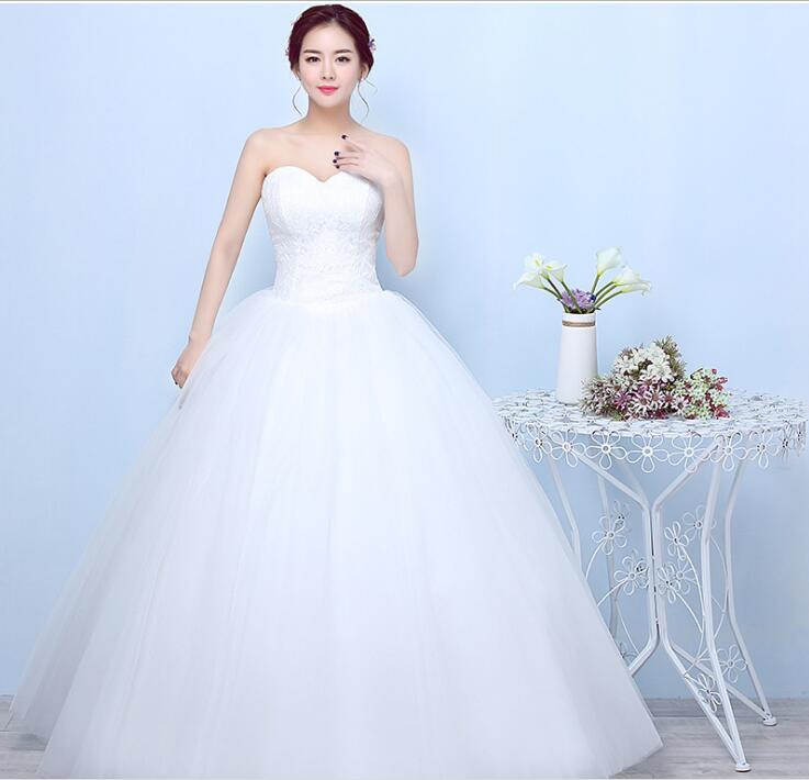 Real Photo Customized Wedding Dresses 2018 Korean simple Lace High Waist Maternity Bridal Gown Vestido De Noiva Pregnant Women