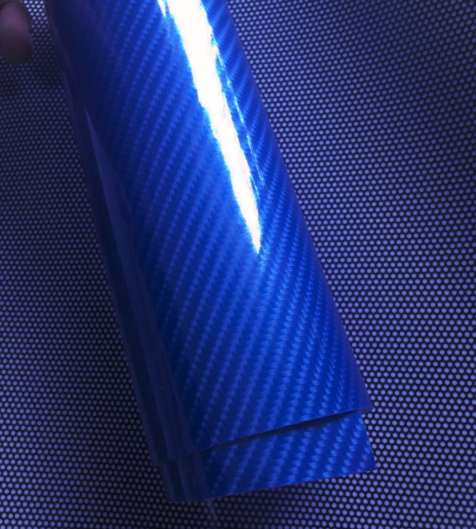 Blue green 6D Gloss Carbon Fiber Vinyl For Car Wrap covering film Like Real Carbon Fibre Film With Air bubble Free 1.52*20M/Roll 5x66ft