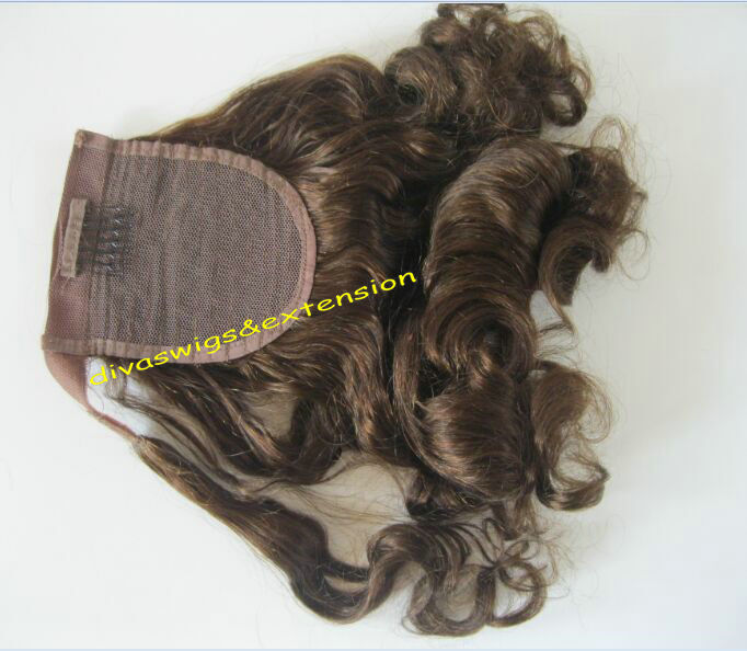 Easy ponytail style for girl 140g long high wavy drawstring ponytail with two combs classica natural color free ship