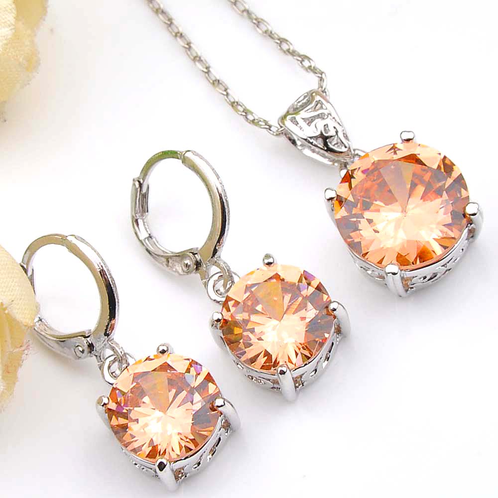 New Fashion Crystal Drop Necklace Earrings Cubic Zirconia Round 925 Silver Pendants Necklaces &Drop Earrings Wedding Jewelry Sets for Women, Champagen
New Fashion Crystal Drop Necklace Earrings Cubic Zirconia Round 925 Silver Pendants Necklaces &Drop Earrings Wedding Jewelry Sets for Women, Champagen