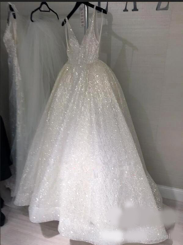 Sparkle Sequined White Long Evening Dresses 2020 Deep V Neck Sexy Low Back Long Prom Gowns Cheap Pageant Special Occasion Gowns