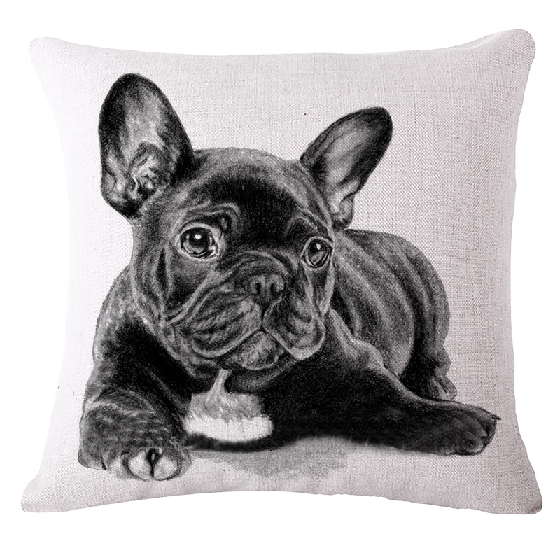 45*45cm Lovely French Bulldog Pattern Cotton Linen Cushion Cover Waist Square Pillow Cover Pillowcase Home Textile
45*45cm Lovely French Bulldog Pattern Cotton Linen Cushion Cover Waist Square Pillow Cover Pillowcase Home Textile