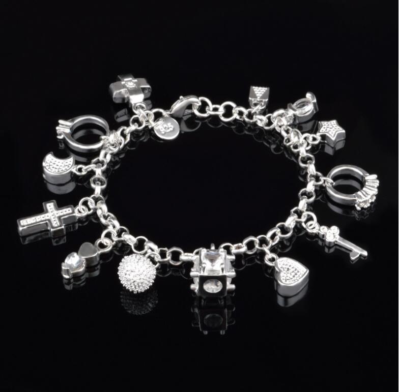 New style 925 sterling silver bracelet,925 silver bracelet jewelry Valentine's Day gift Free shipping 
New style 925 sterling silver bracelet,925 silver bracelet jewelry Valentine's Day gift Free shipping