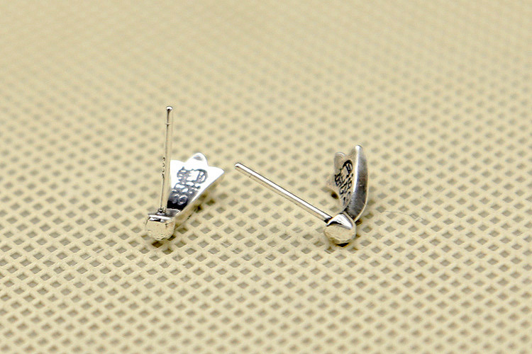 Brand new 925 sterling silver vintage American jewelry antique silver hand-made designer stud earrings for women nice gift free shipping