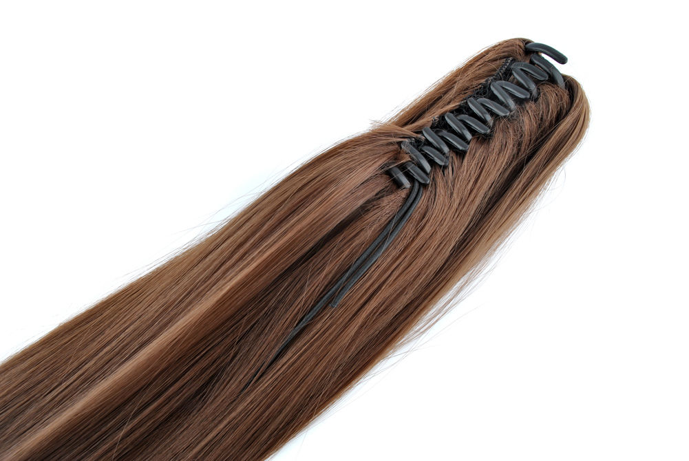 hot sale 16 18 20 straight ponytail claw clip on extension human hairpiece 100g pack 2pcs lot 4 1b 27 616 8 option