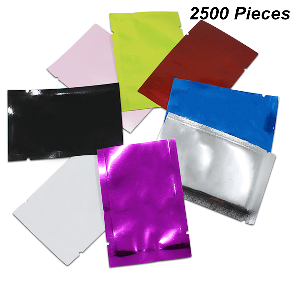 2500Pcs Lot Colorful Multi Sizes Open Top Aluminum Foil Vacuum Heat Sealable Packing Pack Bag Mylar Foil Heat Seal Food Storage Pack Pouches
2500Pcs Lot Colorful Multi Sizes Open Top Aluminum Foil Vacuum Heat Sealable Packing Pack Bag Mylar Foil Heat Seal Food Storage Pack Pouches