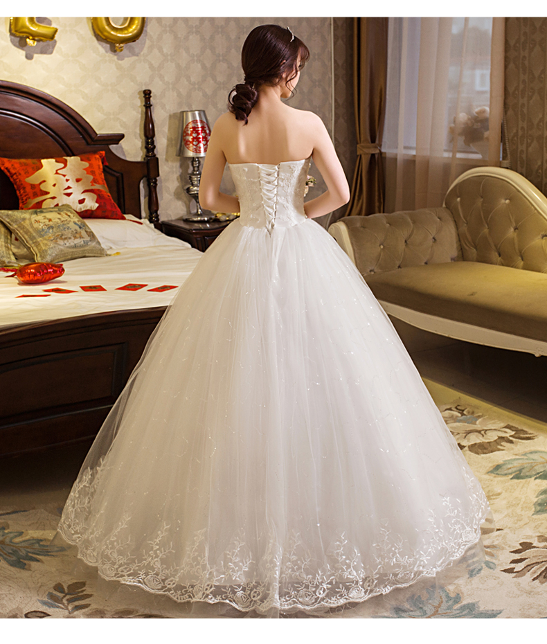 Velnosa Real Photo New Arrival Fashion White Lace Sequined Girl Wedding dress 2018 Spring Summer Bride Gown vestido de noiva