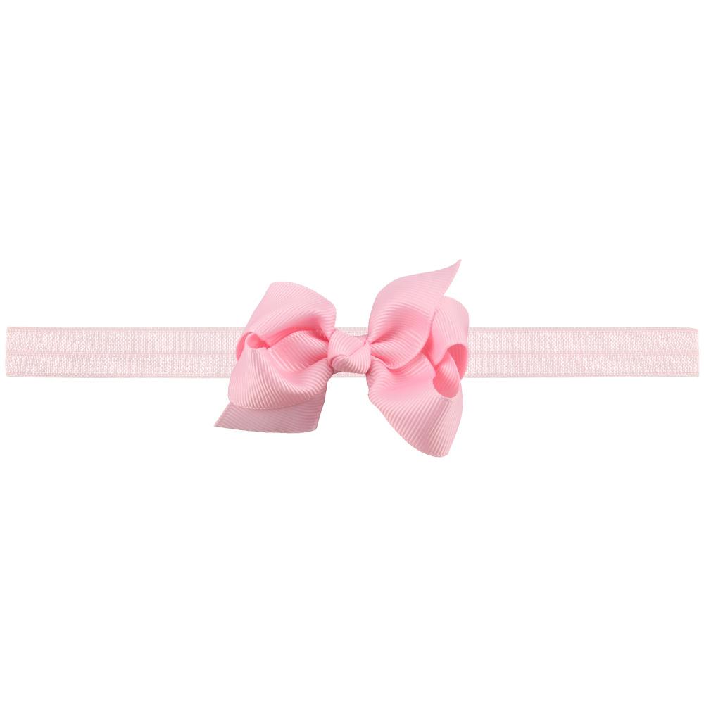 Boutique Neon Grosgrain Ribbon Hair Bows Shimmery soft Stretchy Elastic Headbands Hair Accessories Bowknot Hair Band 50pcs HC016