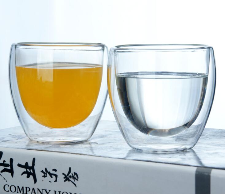 Heat-resistant Double Layer Glass Cup Beer Coffee Cup Handmade Exquisite Glass Materal Mug Drinkware Multi Size