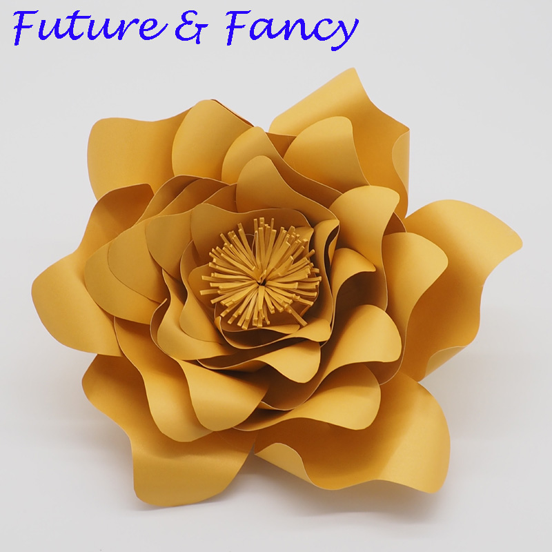 Golden 35CM Cardstock Customized Giant Paper Flower For Wedding Backdrop Windows Display Kids' Room Deco Handmade
Golden 35CM Cardstock Customized Giant Paper Flower For Wedding Backdrop Windows Display Kids' Room Deco Handmade