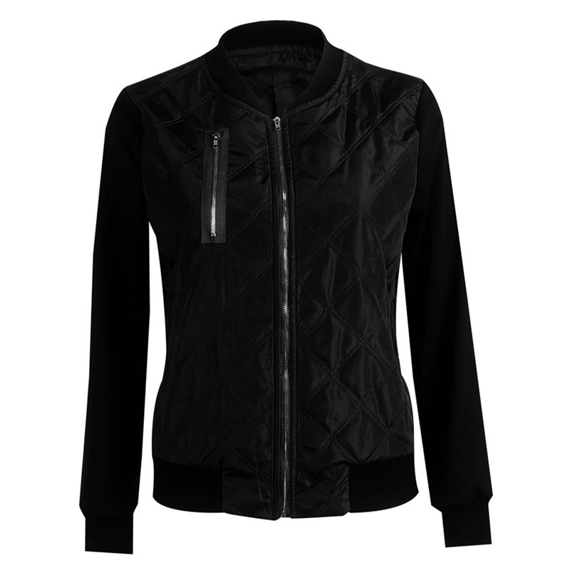 Puseky Fashion Autumn Women Army Green Bomber Jackets Parkas Cool Zipper Down Jacket Coats Streetwear Patchwork Biker Outwear