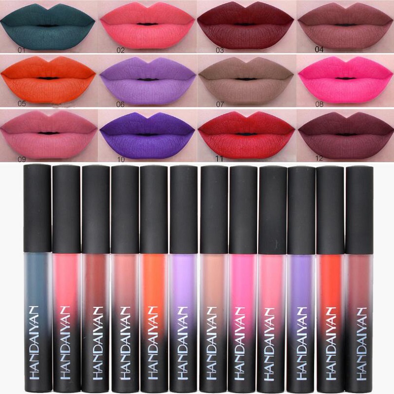 Matte Lipstick 12 Colors Liquid Lip Pen Velvet Liquid Lipstick Cosmetics Waterproof long lasting Lipstick Makeup NEW
Matte Lipstick 12 Colors Liquid Lip Pen Velvet Liquid Lipstick Cosmetics Waterproof long lasting Lipstick Makeup NEW